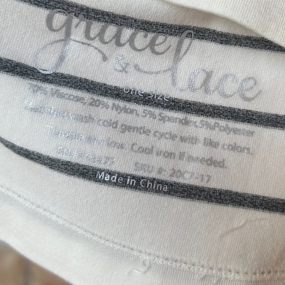 NEW- GRACE & LACE SHORT SLEEVE TANK TOP / ONE SIZE - Picture 8 of 9